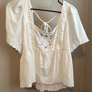 Lacy white blouse